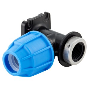 LUX-TOOLS Wandanschluss für PE-Rohre, 20 mm x 18,6 mm (Rp 1/2), Kaltwassersysteme.