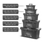 STAHLWERK Toolbox Set: 5 leere Werkzeugkisten im modularen System, stapelbar.