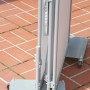 Floracord Paravent mit Klapptisch, hellgrau, 64x24,5 cm, wetterfest und stabil.