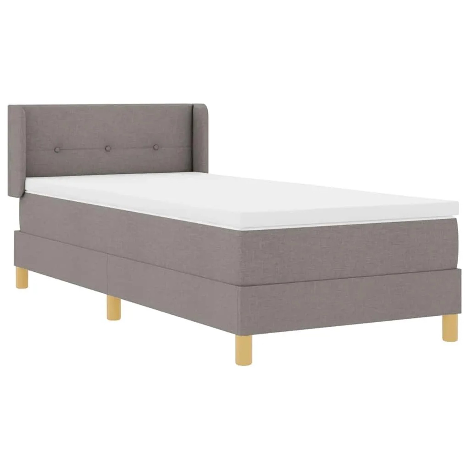 vidaXL Boxspringbett mit Matratze Taupe 200 x 80 cm Polyester 3341262 günstig online kaufen