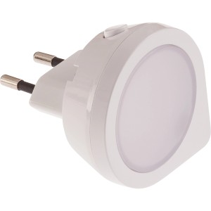 Weißes Müller-Licht LED-Nachtlicht Luna für die Steckdose mit Schalter.