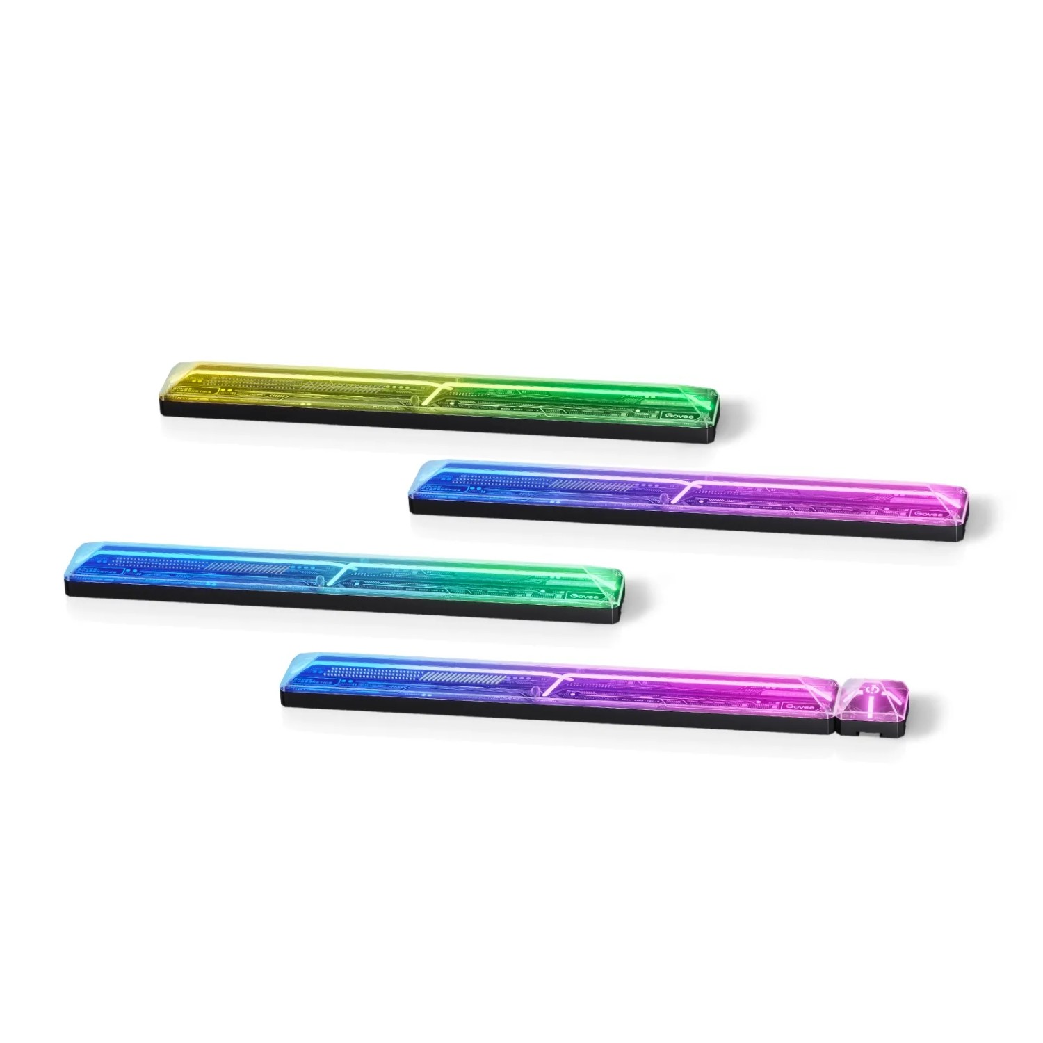 Govee Gaming-Wandleuchten 4+1 H6063 mit RGBIC-Farben für dynamische Lichteffekte.