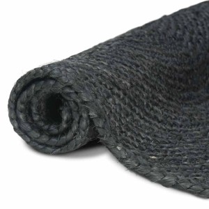 vidaXL Bereichsteppiche Quadratisch Dunkelgrau 240 x 240 cm Jute 42010568