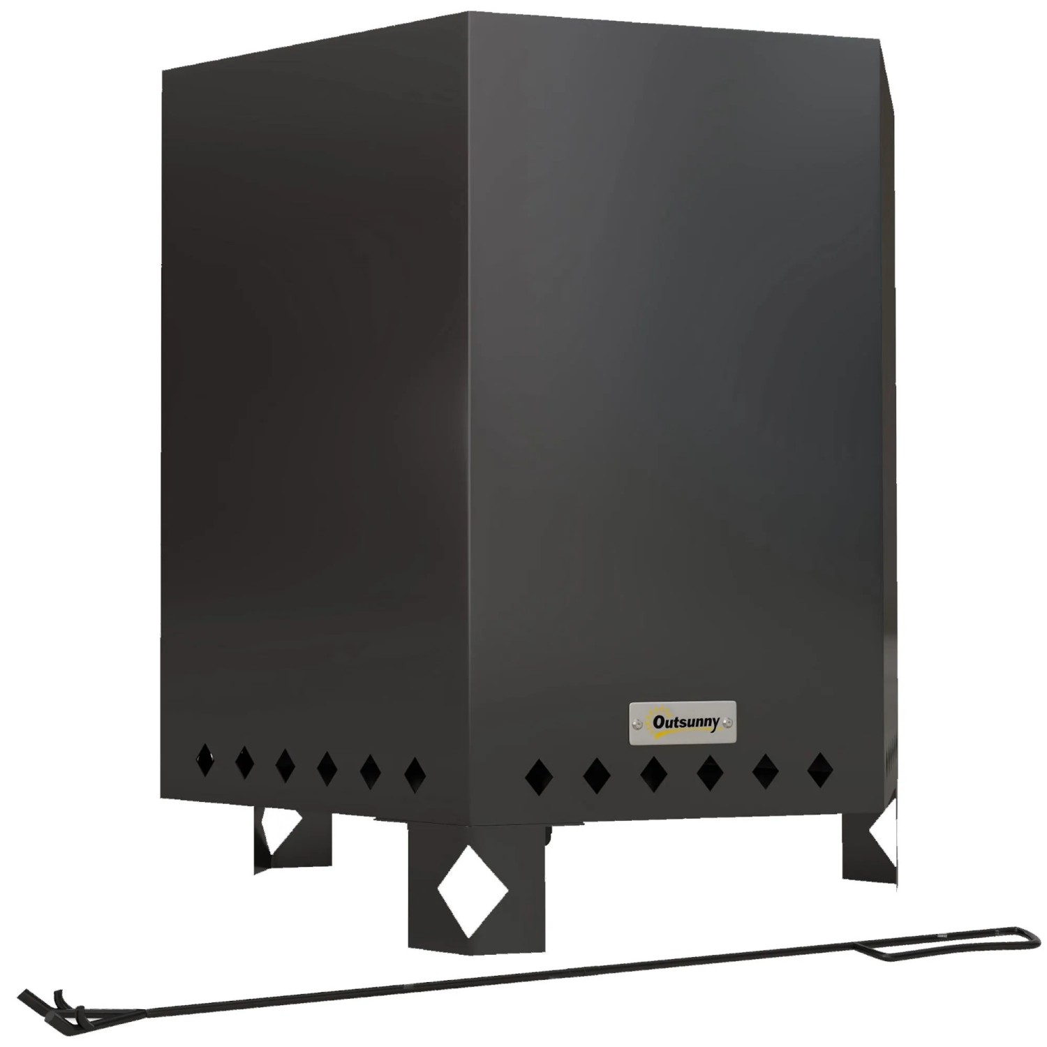 Furnicato Feuerschale Feuerstelle Feuertonne 45x388x465 Cm Silber Schwarz