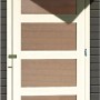 Tür für Karibu Holz-Gartenhaus, Terragrau, Flachdach, lackiert, 209x213 cm.