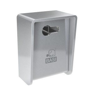 Basi Schlüsselsafe SSPZ 110 aus Edelstahl, zur Wandmontage, mit Vorrichtung für Profil-Halbzylinder.