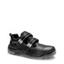 Schwarze Jori Sicherheitssandale Leon S1P Gr. 48 aus Leder mit Klettverschlüssen.