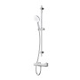 AM.PM Duscharmatur-Set X-Joy Chrom: Thermostat, Handbrause und Duschstange.