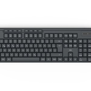 Schwarze Hama Funktastatur WK-200 QWERTZ mit 8 Media-Tasten für Computer & Multimedia.