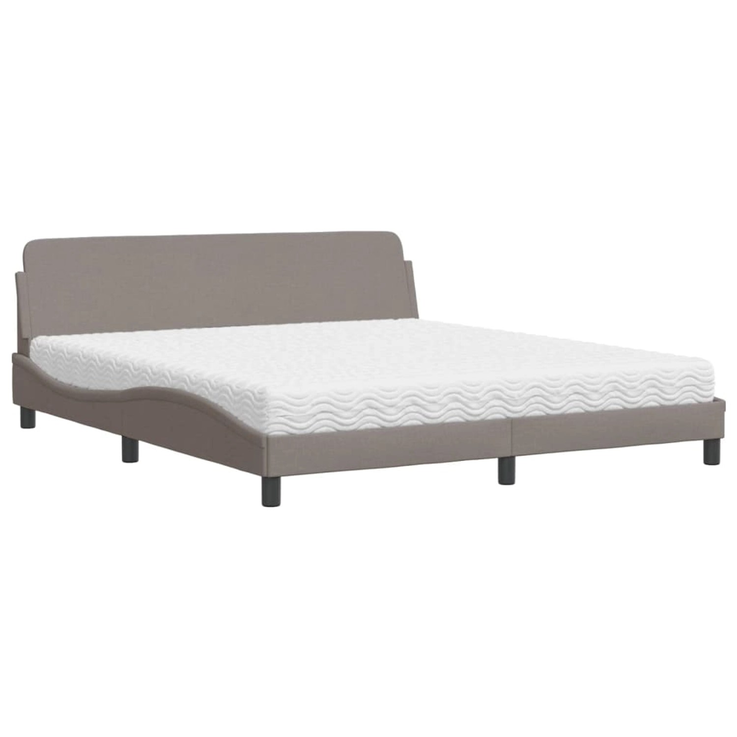 Thumbnail - vidaXL Bett mit Matratze Taupe 180x200 cm Stoff2008289