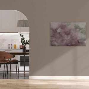 Leinwandbild in Altrosa und Grau mit Aquarell-Effekt, abstrakte Wanddeko im Format 90x60 cm.