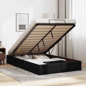 vidaXL Ottoman-Bett ohne Matratze Schwarz 120x200 cm Kunstleder 3310794