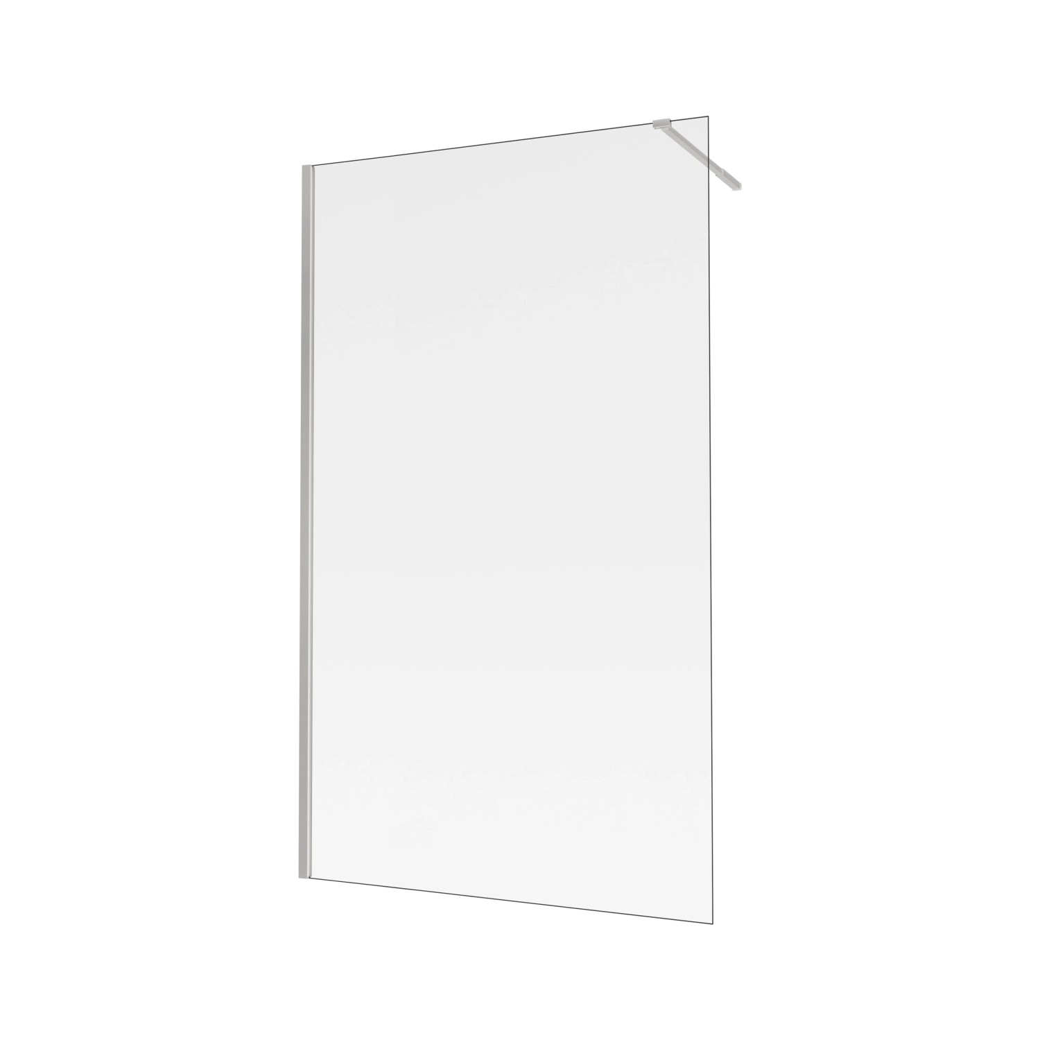 baliv Duschwand DUK-120.160 Walk-In, silbernes Profil, Klarglas