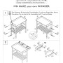 Aufbauanleitung für WONDERMAKE Pflanztisch Kirschbaum auxilium1, Möbel mit Schubladen und Haken.
