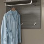 Inn.Furn Garderobenpaneel Rumba, grau, 80 cm, mit Kleiderstange und Haken. Wandgarderobe für Flur und Diele.