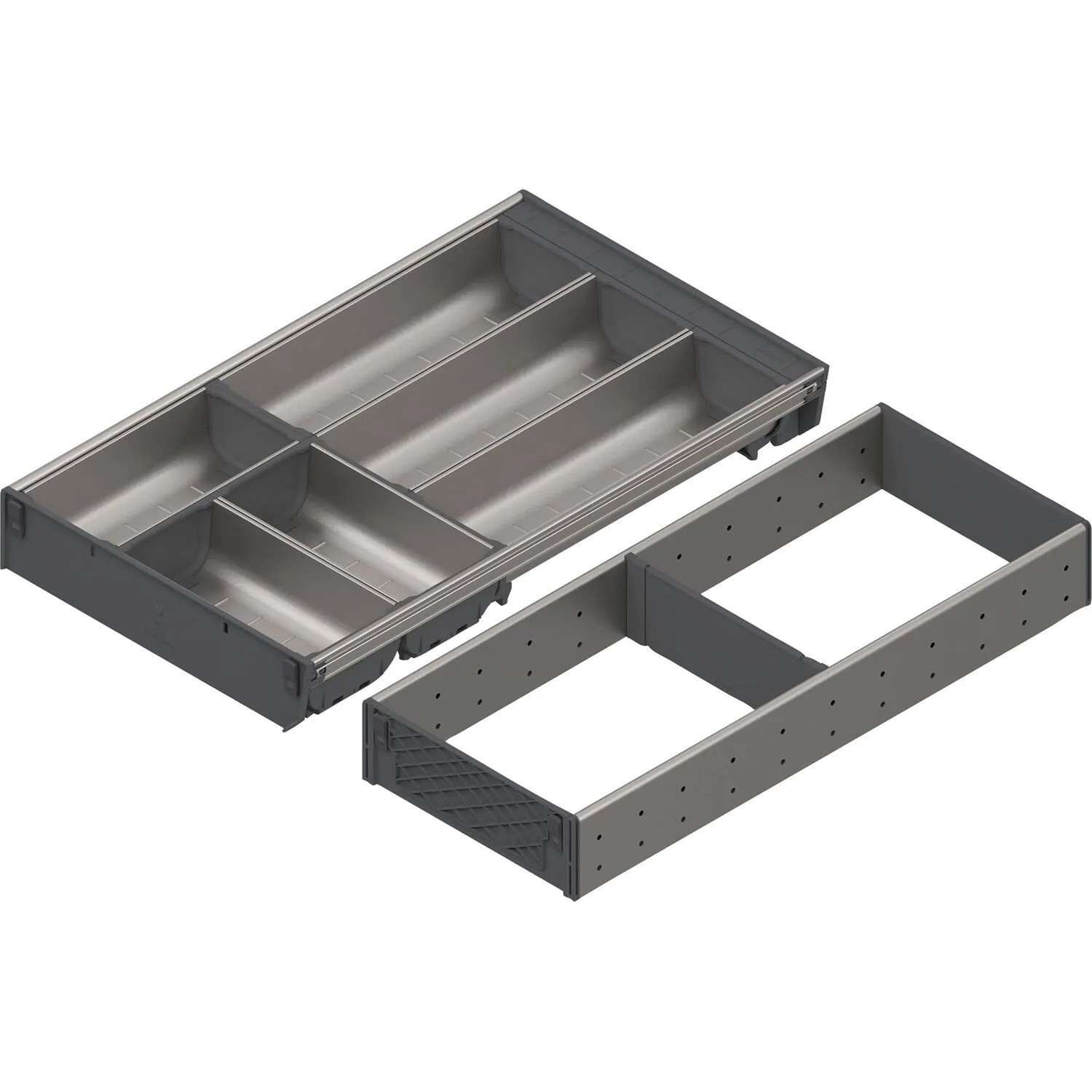 Blum Komplettset Orga-Line Essbesteck Korpusbreite 1.100-1.199 mm Nennlänge 500 mm Grau