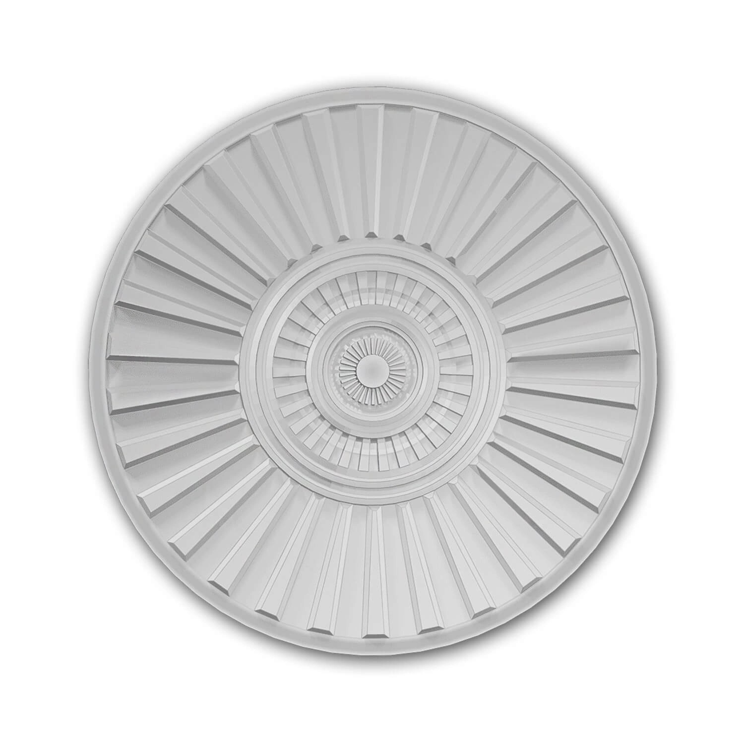 Thumbnail - PROFHOME 156802 RoSette Medallion Zierelement 70 cm x 70 cm x 2,3 cm Weiß