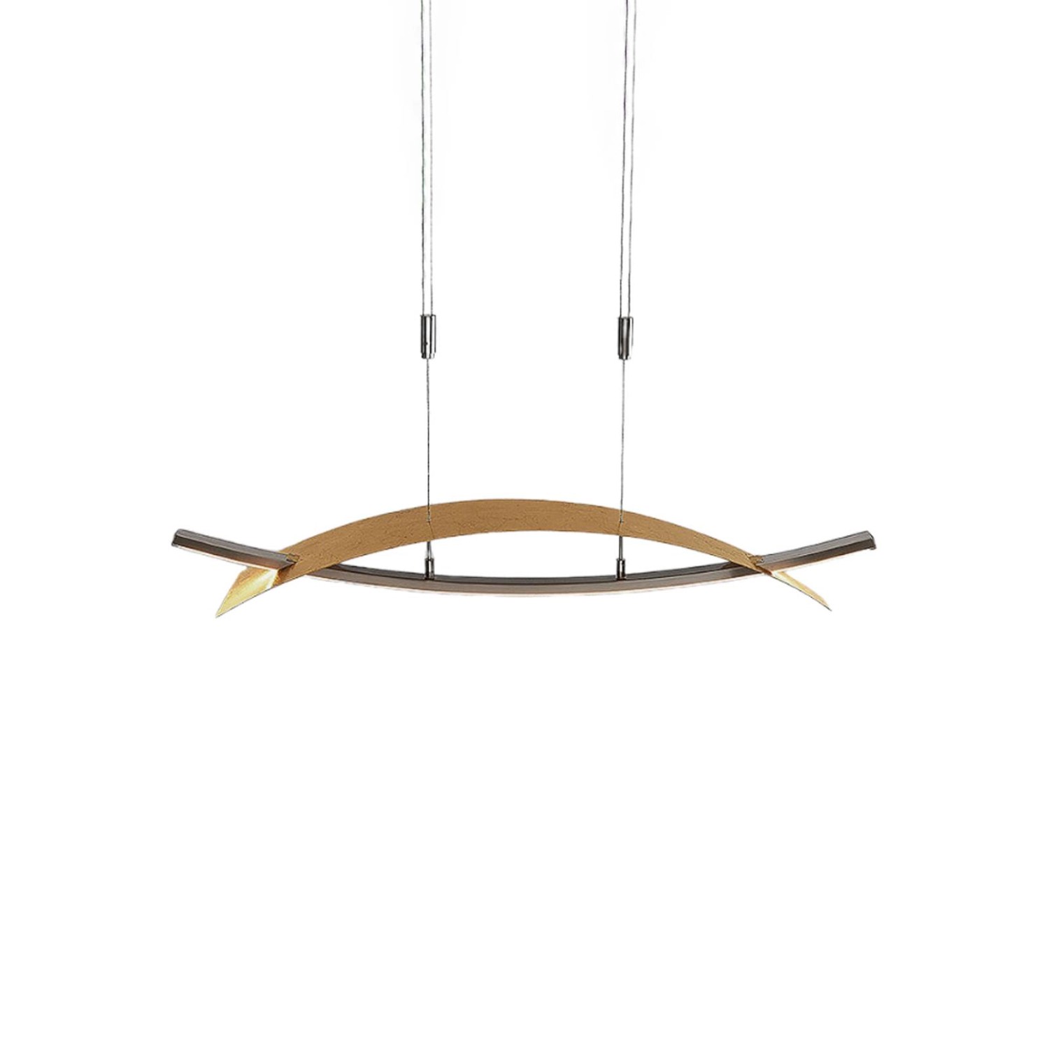 Lucande LED Marija 9639112 Dimmbar Modern in Gold Messing aus Metall 1-flam günstig online kaufen