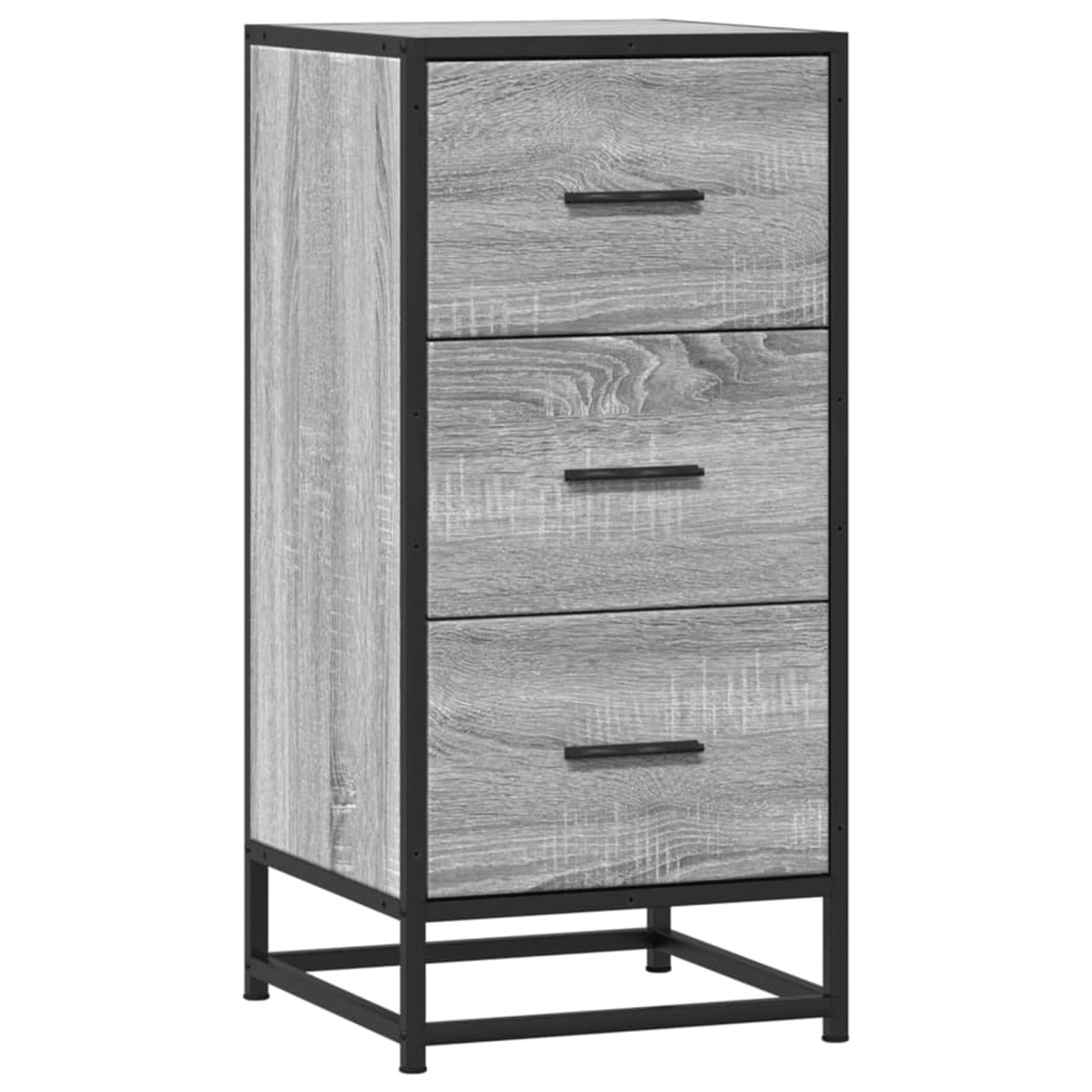 vidaXL Sideboard Grau Sonoma 35,5x35x76 cm Holzwerkstoff und Metall 848947 günstig online kaufen