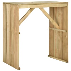 vidaXL Gartenbar-Tisch aus imprägniertem Kiefernholz, Teil des 5-tlg. Gartenbar-Sets.