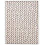 Brauner Primaflor In- & Outdoorteppich mit Strickmuster, 160x220cm. Kurzflorteppich für Balkon und Terrasse.