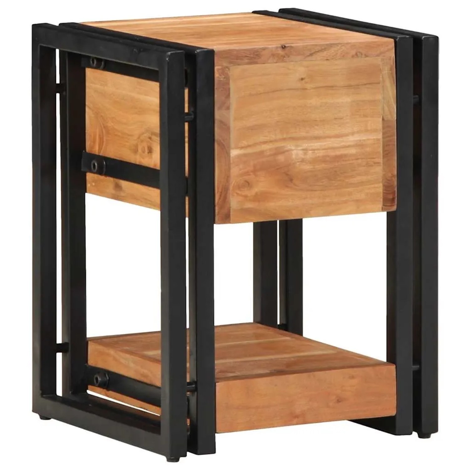vidaXL Nachttisch Braun 30 x 30 x 40 cm Massivholz Akazie 4016710_5
