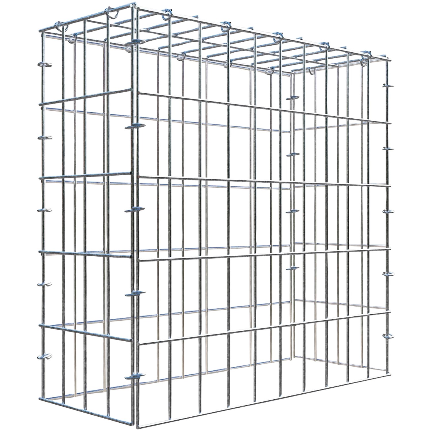 Gabiona C-Ring-Gabione-Anbaukorb Typ 3 50 x 50 x 20 cm Maschenw 5 x 10 cm