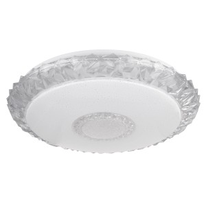 Weiße LED-Deckenleuchte Eddie, Ø 50 cm, mit Farbwechsler und Dimmfunktion.