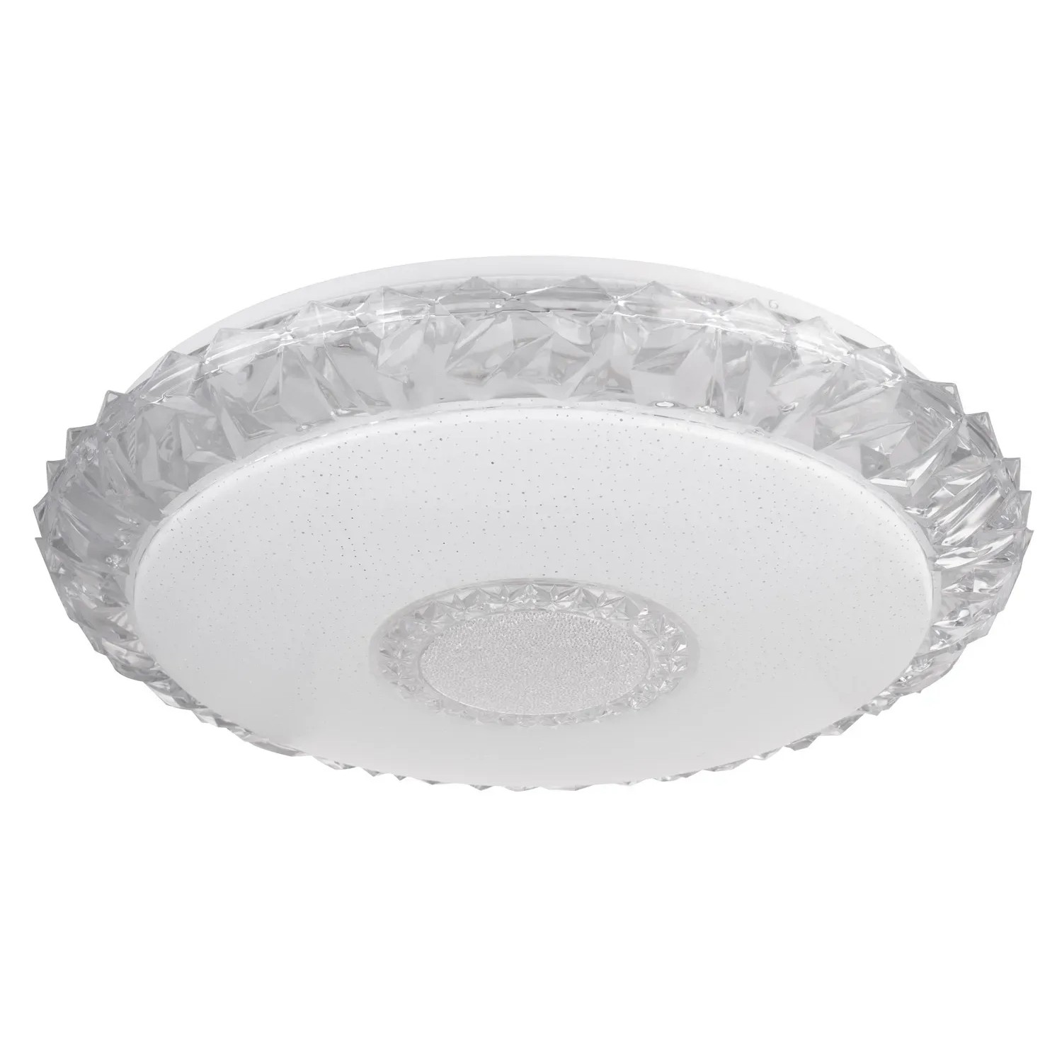 Weiße LED-Deckenleuchte Eddie, Ø 50 cm, mit Farbwechsler und Dimmfunktion.