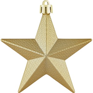 Goldener Weihnachts-Deko Stern (3er Set) zum Aufhängen als Baumbehang.