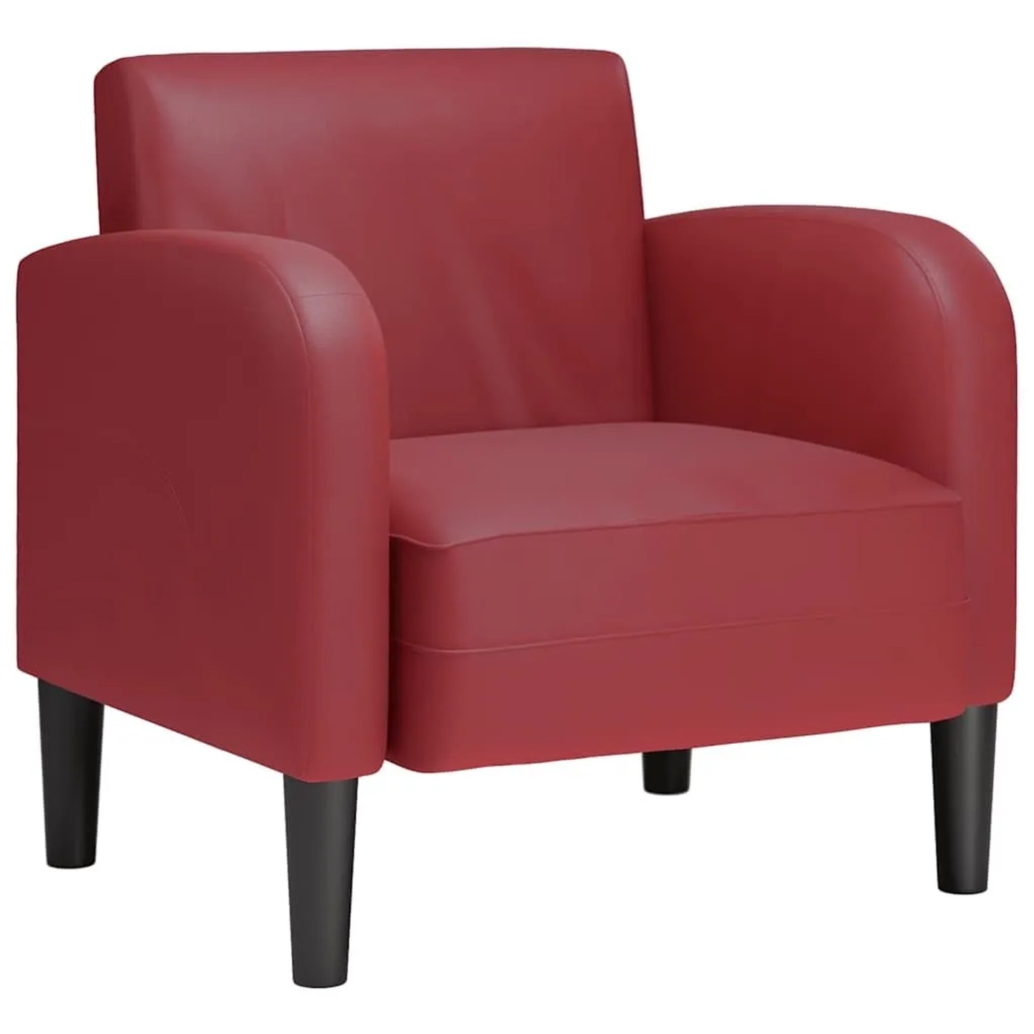 vidaXL Sessel mit Armlehnen Weinrot 54 cm Kunstleder 4100532