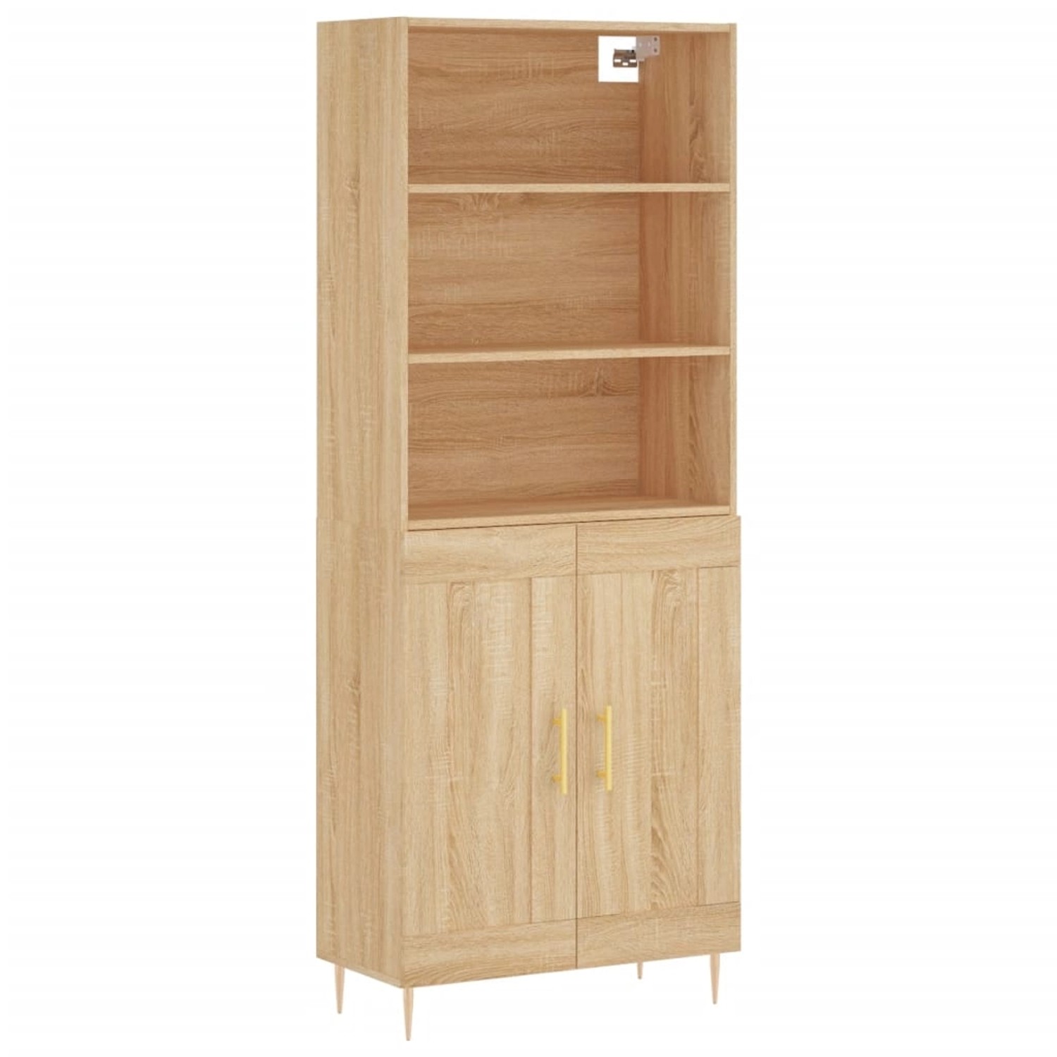 vidaXL Highboard Sonoma-Eiche 69,5x34x180 cm Holzwerkstoff 3189944
