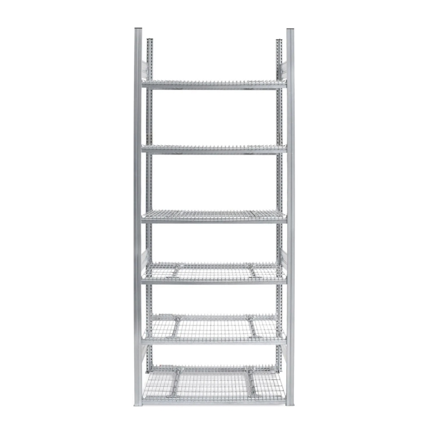 PROREGAL Drahtgitterbodenregal Stecksystem MAGNUS Made In Germany Grundregal 250x75x60cm 6 Ebenen Fachlast 250kg Verzinkt