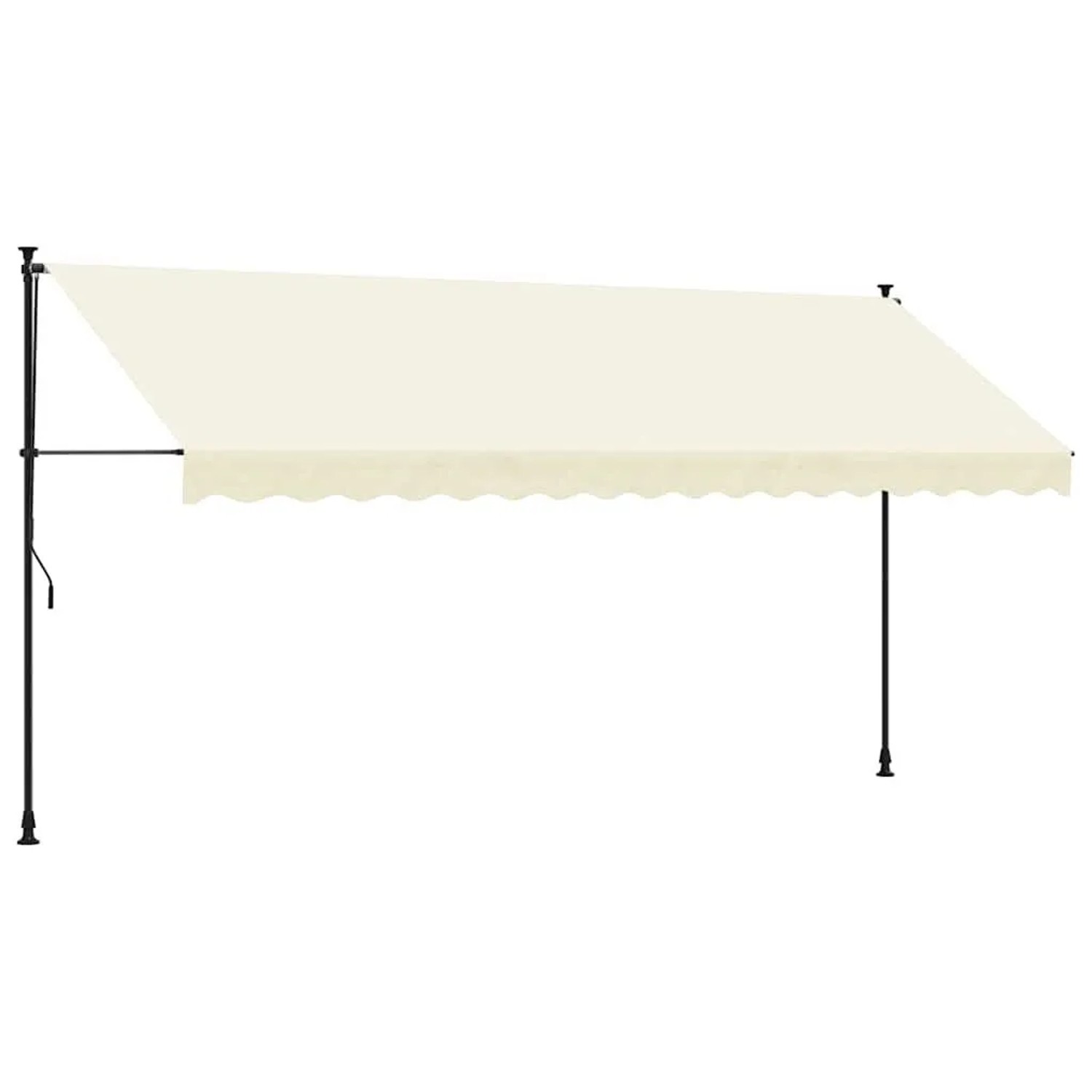 vidaXL Markise Einziehbar Creme 400x150 cm Stoff und Stahl 368749