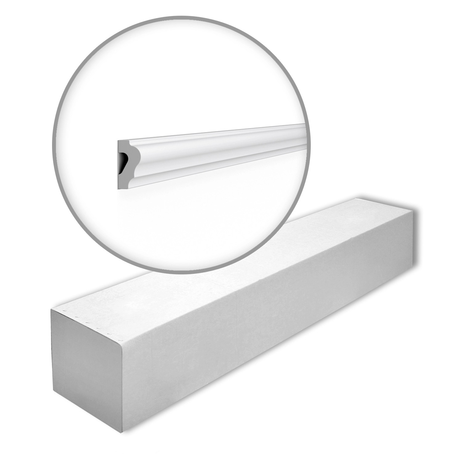 NOEL & MARQUET NMC WL2-Box WALLSTYL Wandleisten 1 Karton Set mit 36 Stuckleisten 72 m72 m Weiß