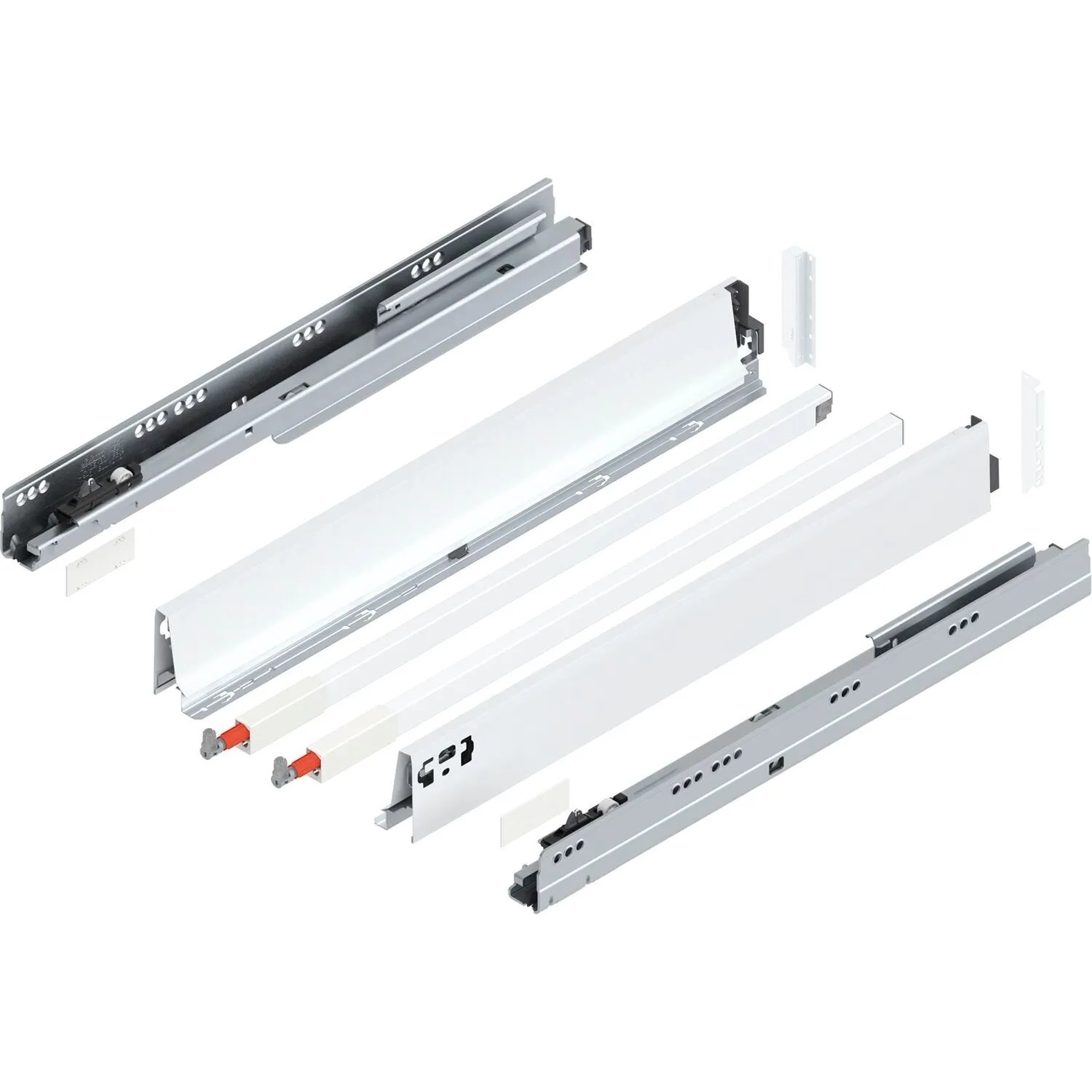 Blum D-Reling Tandembox antaro Vollauszug 650 mm 65 kg Seidenweiß 1 Paar