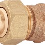 Löt-Verschraubung aus Rotguss, 15 mm x 18,6 mm (Rp 1/2), für Kupferrohre, zweiteilig.