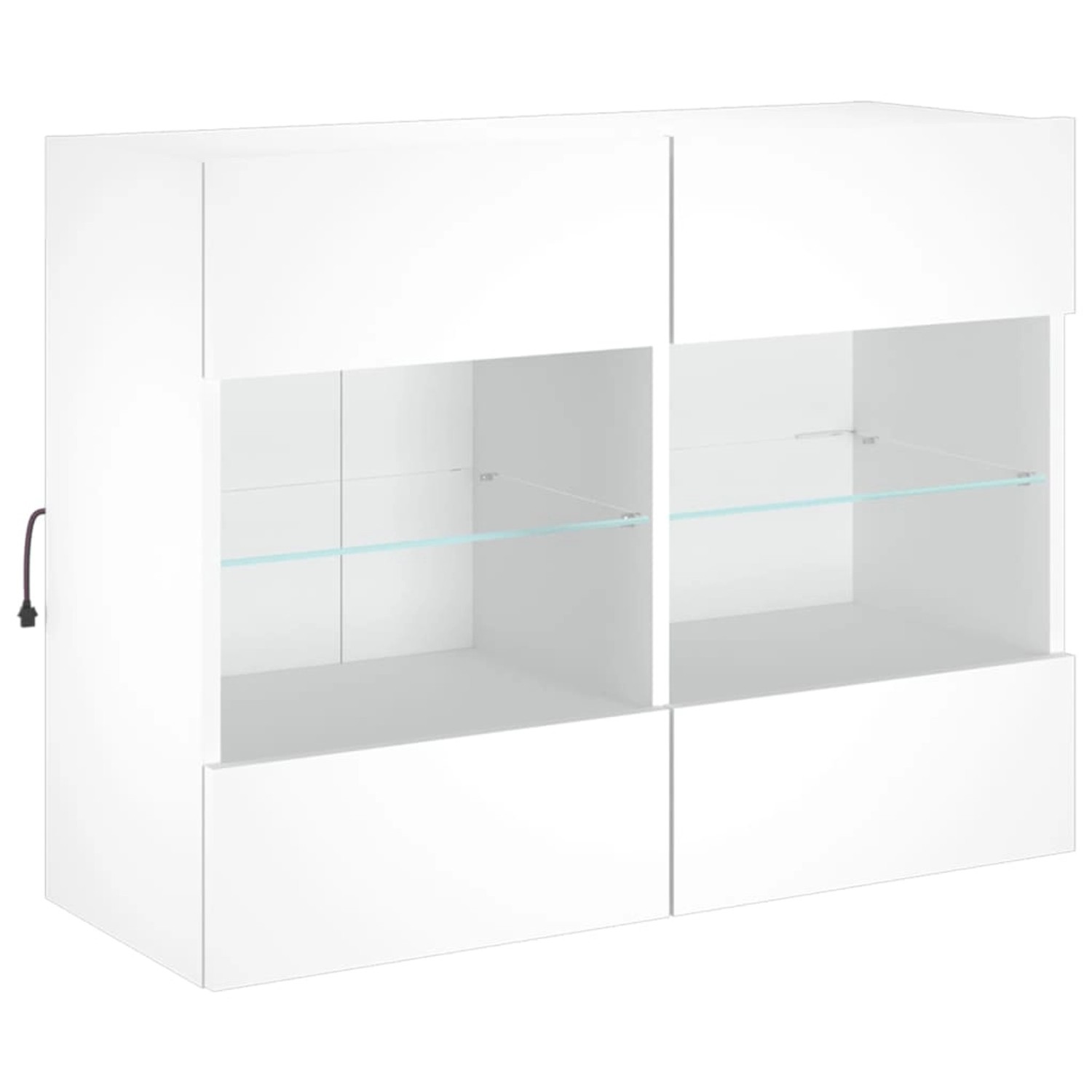 vidaXL TV-Wandschrank mit LED-Leuchten Weiß 78,5x30x60,5 cm 837099 günstig online kaufen