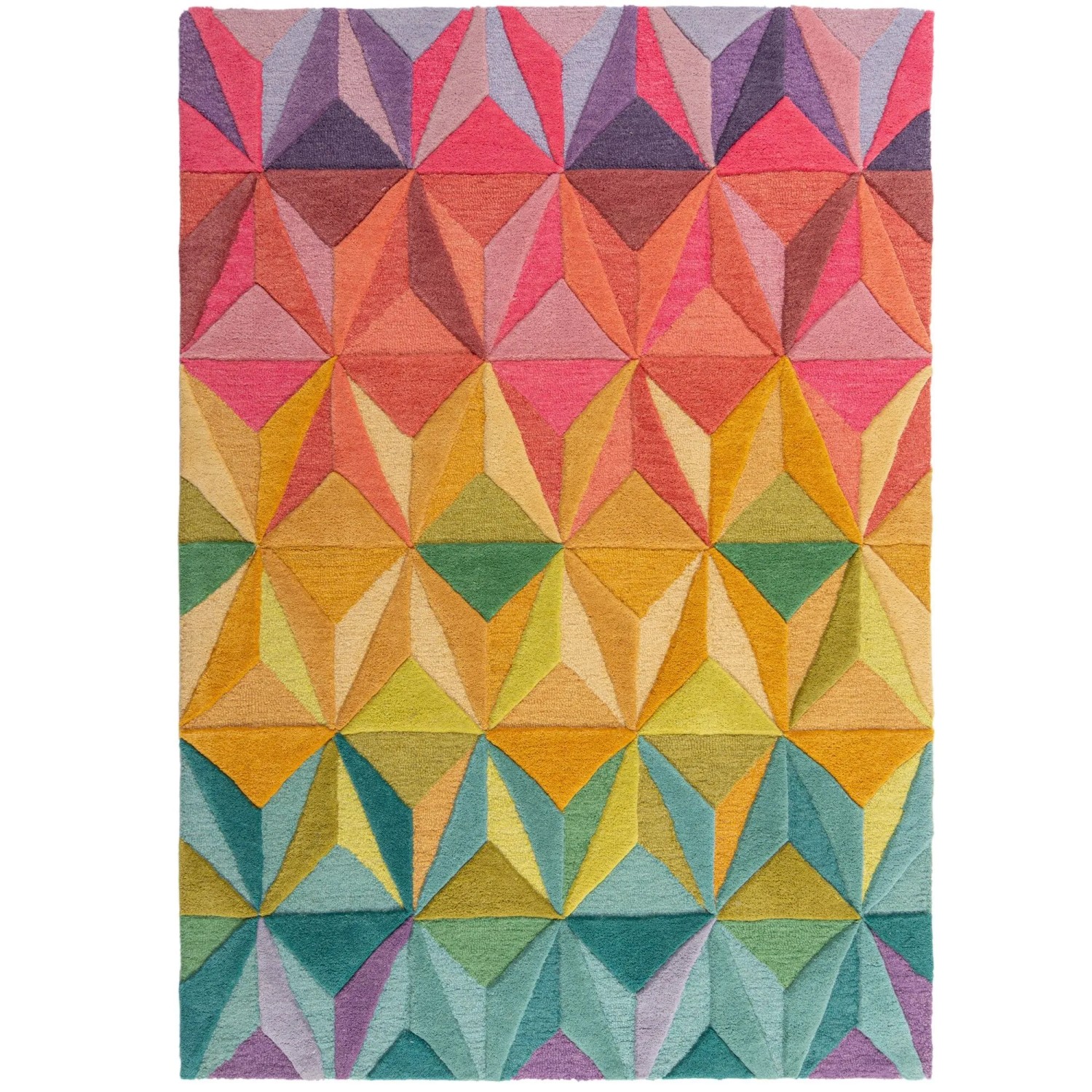 Flair Rugs Wollteppich Reverie 160 cm x 230 cm Mehrfarbig