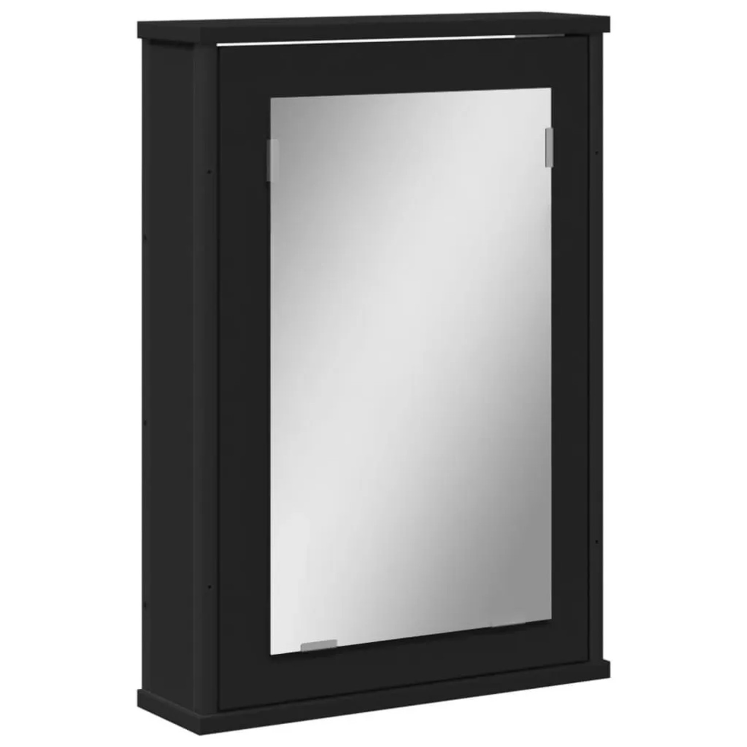 vidaXL Bad-Spiegelschrank Schwarz 42x12x60 cm Holzwerkstoff 842431 günstig online kaufen