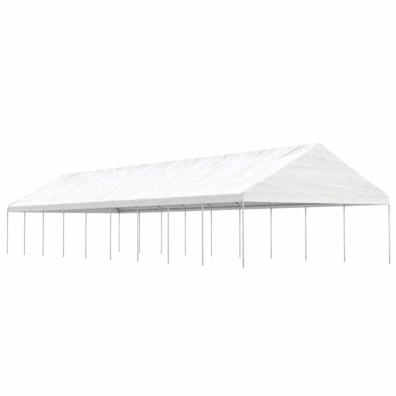 vidaXL Pavillon mit Dach Weiß 20,07x5,88x3,75 m Polyethylen 3155525