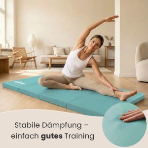 eyepower Gymnastikmatte Klappbar 180 x 60 x 5 cm Mint
