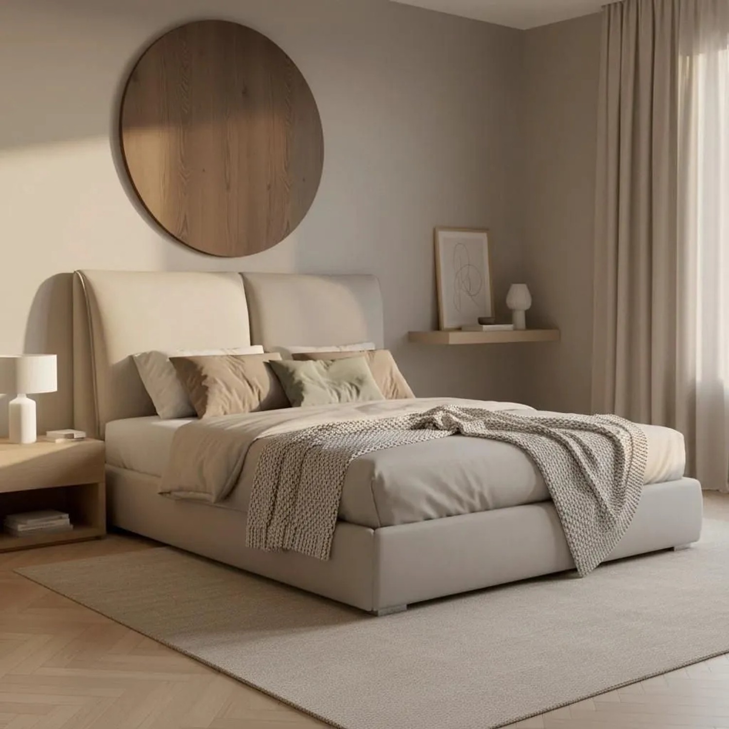 Bessagi Home Polsterbett Sophie Creme ca. 180x200 cm