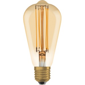 Osram LED-Leuchtmittel E27 in Edisonform, 5,8W, warmweißes Licht, dimmbar.