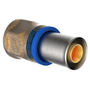 Kirchhoff MS-Übergangsstück 20 x 24,2 mm, Pressfitting aus Messing für MSVR Blank. 