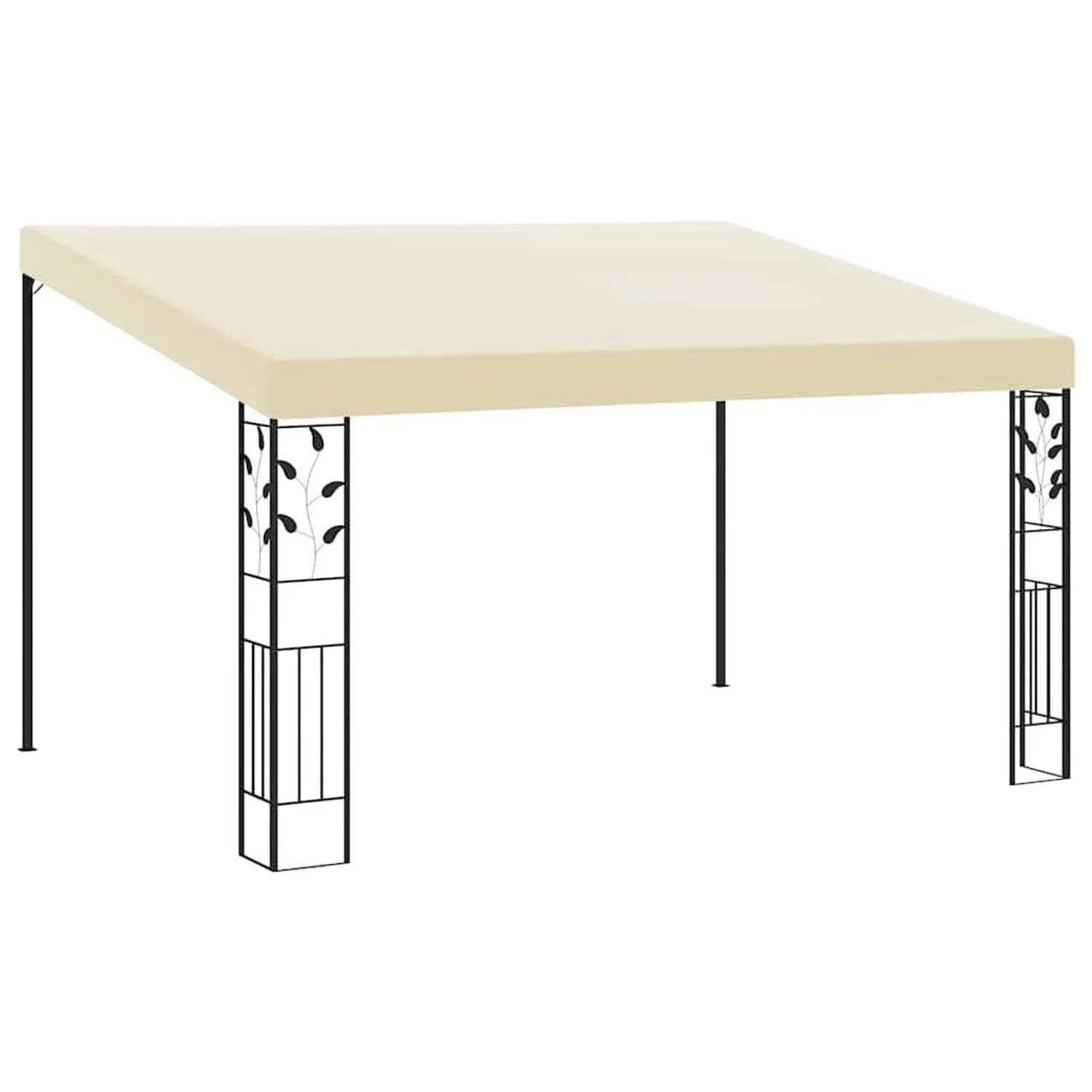vidaXL Wand-Pavillon 4x3x2,5 m Cremeweiß 47998