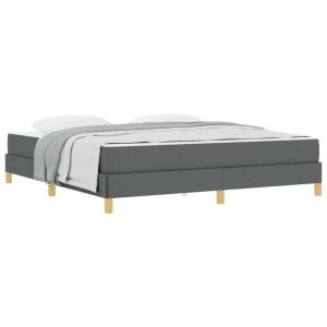 vidaXL Boxspringbett Dunkelgrau 180 x 200 cm Stoff 3398585