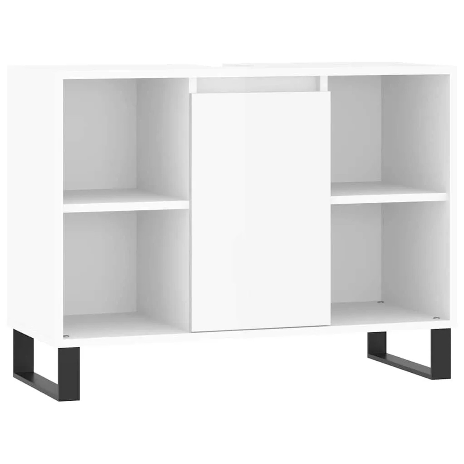 vidaXL Badschrank Hochglanz-Weiß 80x33x60 cm Holzwerkstoff 831638 günstig online kaufen