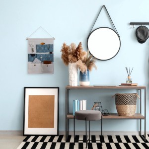 Relaxdays Hängeorganizer Baumwolle Blau 7 Fächer 60 cm x 39 cm x 2 cm 0,15 kg