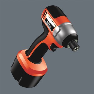 Wera Impaktor Schlagschrauber mit Bitaufnahme für Bit-Sets, orange-schwarz.